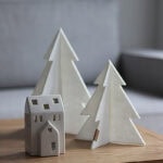 Zestaw dwóch filcowych choinek