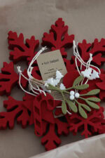 Podkładka filcowa w kształcie śnieżynki pod talerz - obrazek 7