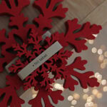 Podkładka filcowa w kształcie śnieżynki pod talerz