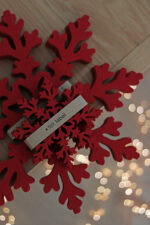 Podkładka filcowa w kształcie śnieżynki pod talerz