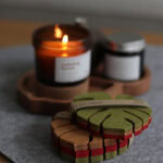 Podkładka filcowa pod kubek w kształcie tropikalnego liścia I