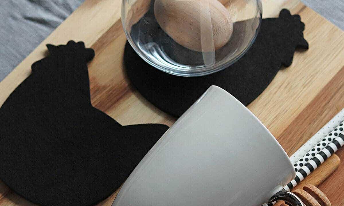 Podkładka filcowa pod kubek kura