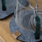 Podkładka filcowa w kształcie koła z serduszkiem dla WOŚP