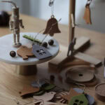 Zestaw czterech zimowych filcowych zawieszek