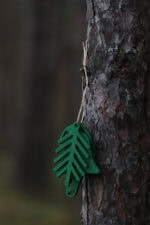 Zestaw czterech zielonych świątecznych filcowych zawieszek - obrazek 7